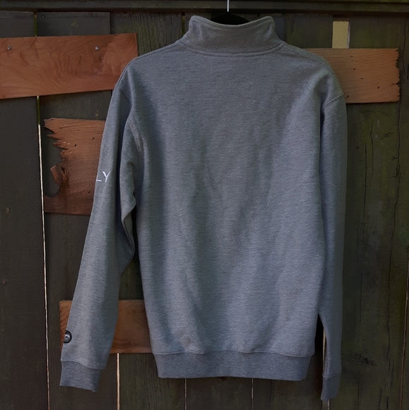 grey quarter-zip quarter zip sweatshirt - Picture 3 of 5
